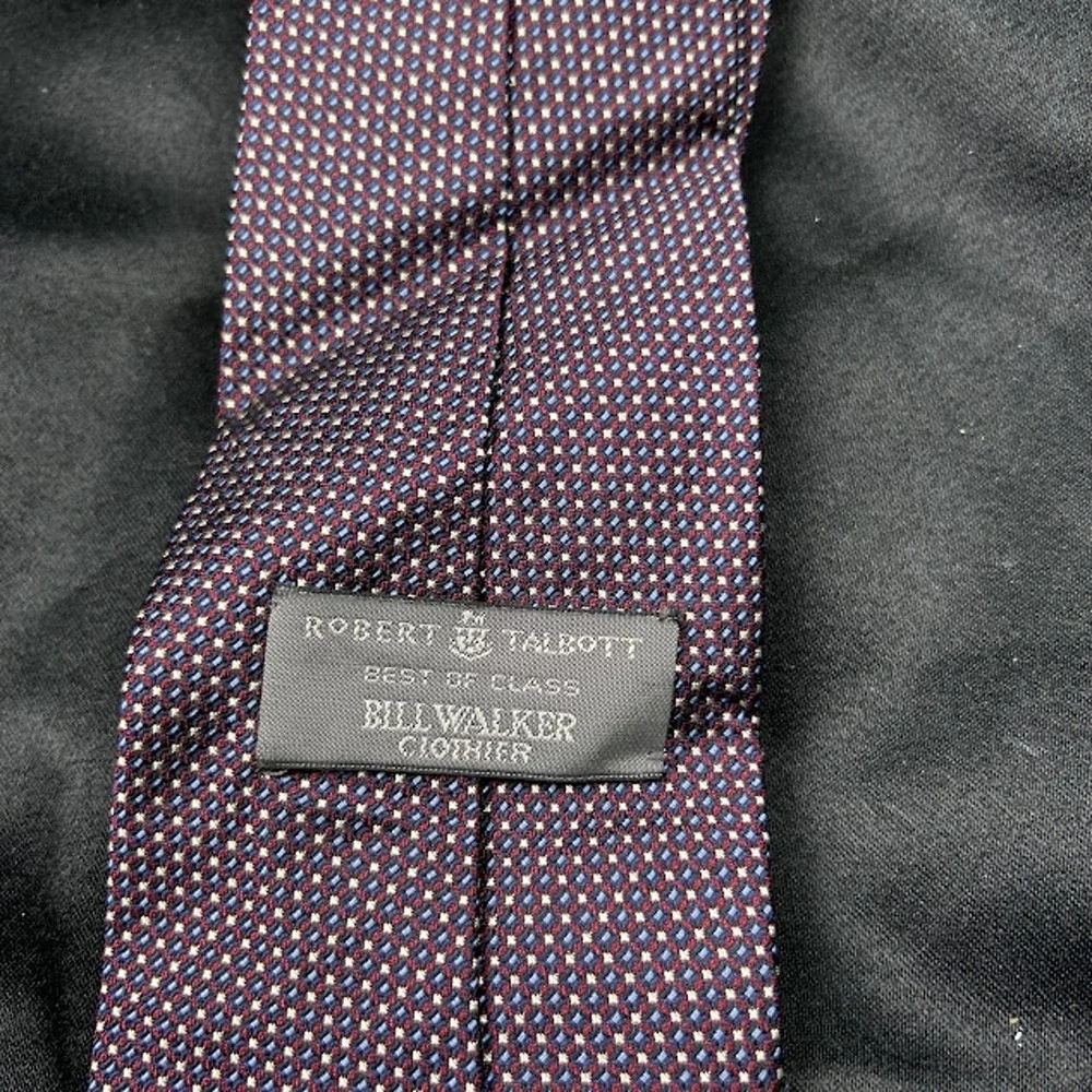 Robert Talbott Best of Class Bill Walker Clothier Silk Tie Purple Geometric